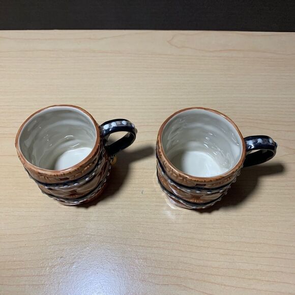 VTG KK Ceramics Barrel Mugs - Picture 6 of 7